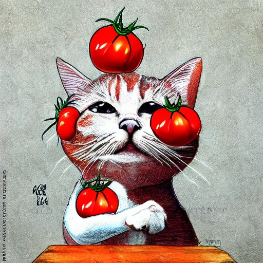 Image similar to tomato cat