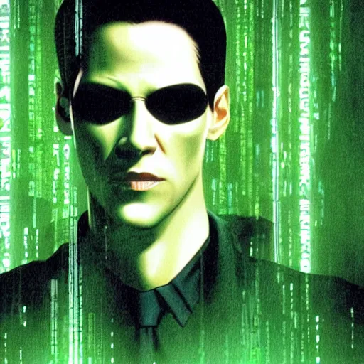 Prompt: the matrix artwork