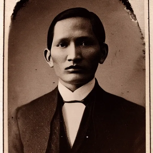 Image similar to vintage photo portrait of jose rizal in spain