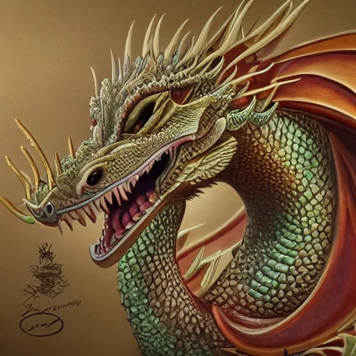 Image similar to A extremely highly detailed majestic hi-res beautiful, highly detailed portrait of a dragon in the style of 1960's Walt Disney animations