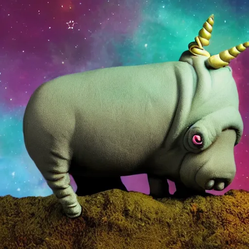 Image similar to photo of a unicorn tardigrade