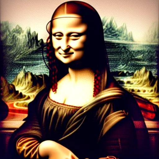 Image similar to Mona lisa black