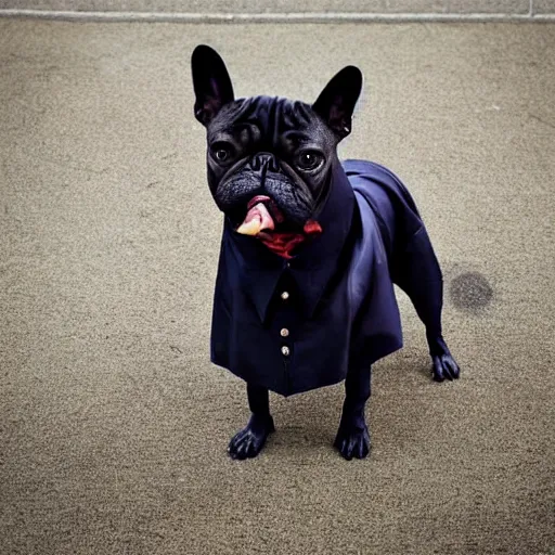 Prompt: A dog dressed in mafia clothes, realistic, dark, menacing