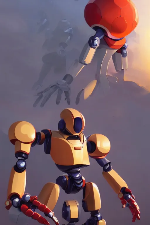 Image similar to metabots medabots medarotto medarot robot minimalist comics, behance hd by jesper ejsing, by rhads, makoto shinkai and lois van baarle, ilya kuvshinov, rossdraws global illumination ray tracing hdr radiating a glowing aura