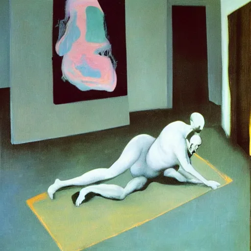 Image similar to francis bacon painting of a lucid dream