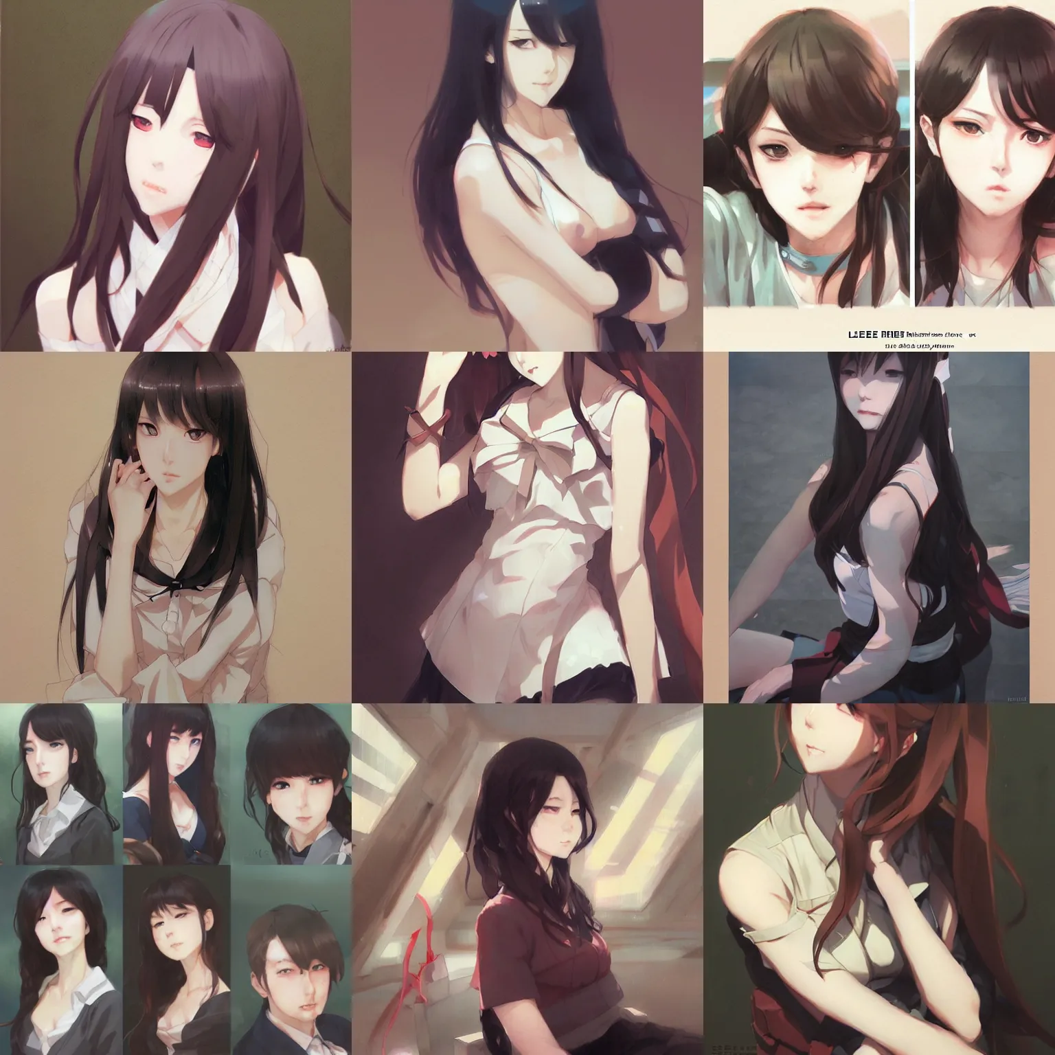 Prompt: lee jin - eun by krenz cushart, rule of thirds, seductive look, beautiful