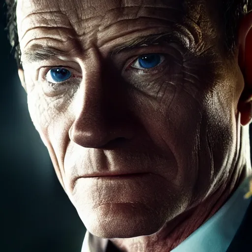 Image similar to still of Bryan Cranston as Carlton Drake, Riot symbiote from Venom (2018), night time, 4k