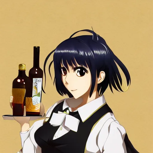 Image similar to portrait of the bartender, anime fantasy illustration by tomoyuki yamasaki, kyoto studio, madhouse, ufotable, comixwave films, trending on artstation