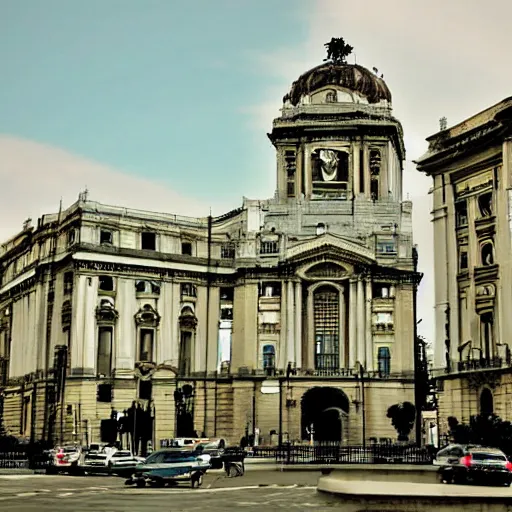 Prompt: Buenos Aires city hall,digital art