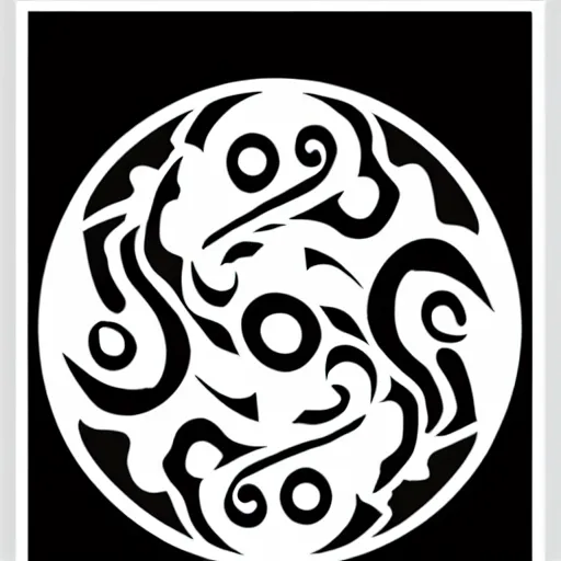 Image similar to yin Yang symbol by apes and horses