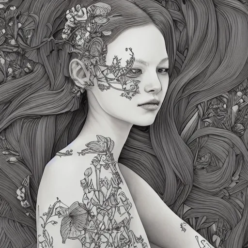 Prompt: a clove of garlic that resembles an incredibly beautiful, graceful, elegant, and sophisticated young redhead woman, an ultrafine detailed hyperrealistic illustration by james jean, intricate linework, bright colors, final fantasy, behance contest winner, vanitas, angular, altermodern, unreal engine 5 highly rendered, global illumination, radiant light, detailed and intricate environment