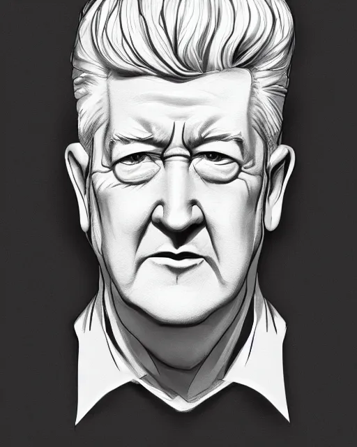 Image similar to a portrait of david lynch, anime drawin style, ghibly, trending on artstation,