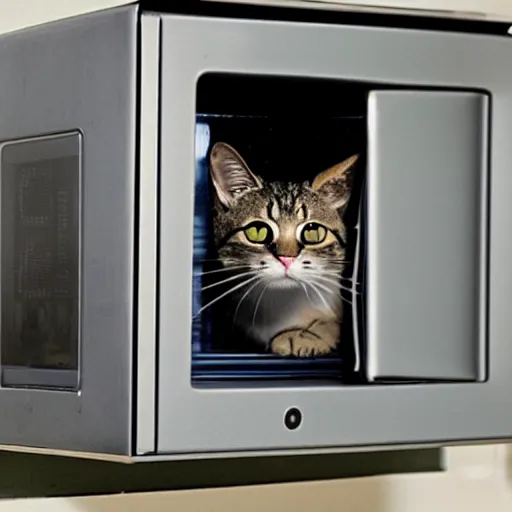 Image similar to cat in a microwave