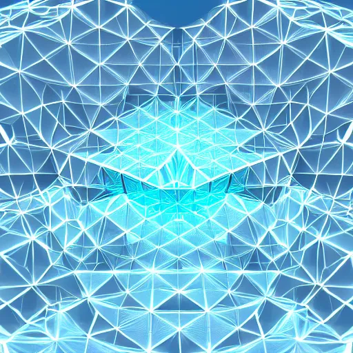 Prompt: 3d fractal render, hypercube