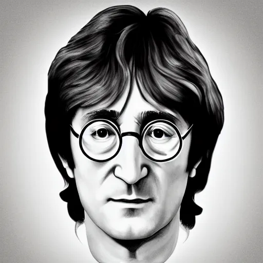 Image similar to illustration of john lennon as a lemon, digital art, high detail