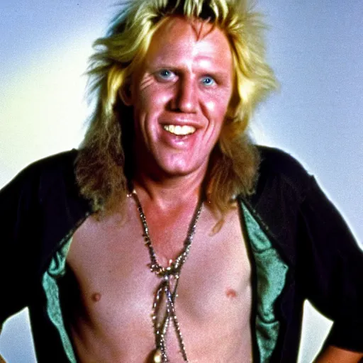 Image similar to gary busey as a hippie from the 7 0 s, photo from the 7 0 s