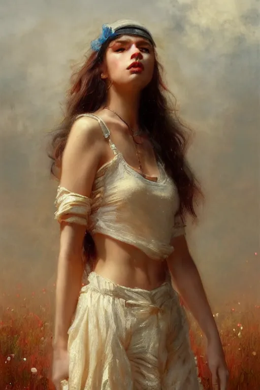 Image similar to a full body portrait of a good looking girl wearing cute outfit, high detail, cleary see face, by gaston bussiere, bayard wu, greg rutkowski, odd nerdrum, maxim verehin, realism, harsh lighting, dan dos santos, masterpiece, sharp focus, cinematic lightning