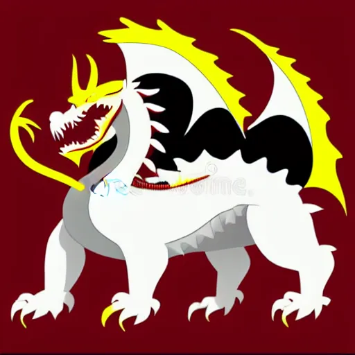 Image similar to vector art of welsh dragon and panda mixed, intercrossed, chimera, welsh flag, adobe illustrator