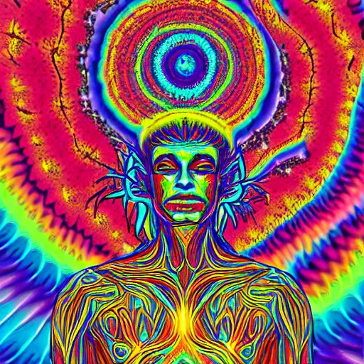 Image similar to psychedelic ego death