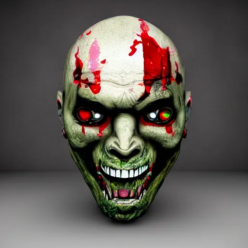 Prompt: zombie - head gta v game symbol, style of stephen bliss, urban apocalypse, icon, symbol, unreal engine, octane render