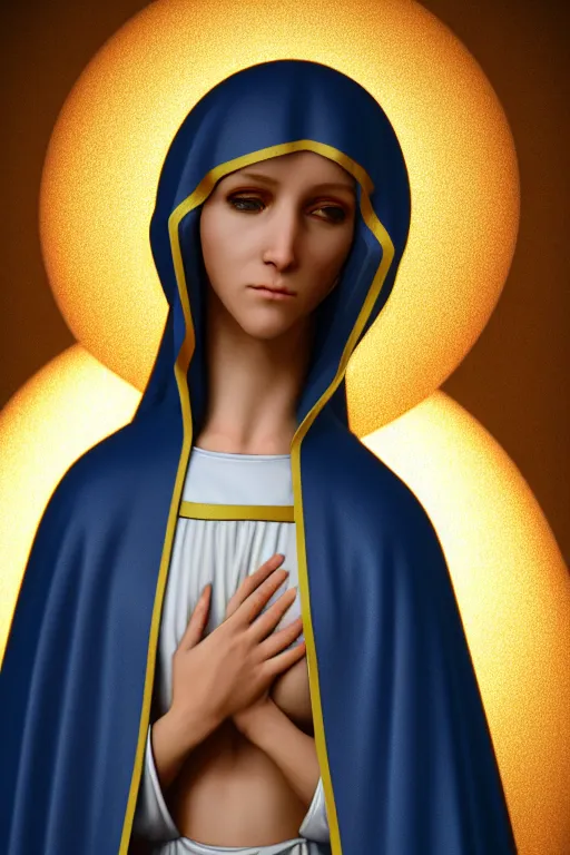 Prompt: a highly detailed and realistic photo of the virgin mary cosplay on a herogasm, artstation, 4 k, correctly anatomy, good light