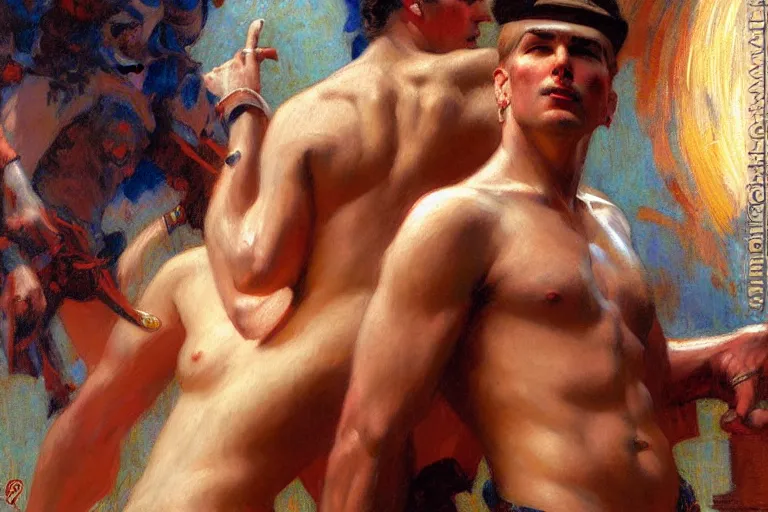 Image similar to artdeco, painting by gaston bussiere, craig mullins, j. c. leyendecker, tom of finland