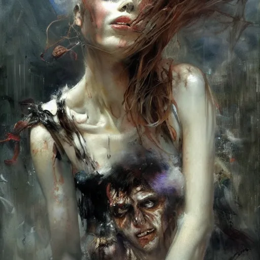 Image similar to nightmare by daniel gerhartz, trending on artstatiom