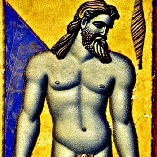 Image similar to zeus, minoan art