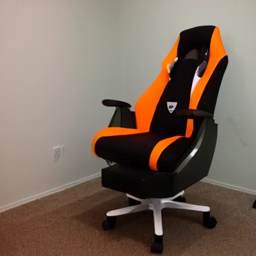 Image similar to combination of gaming chair and toilet