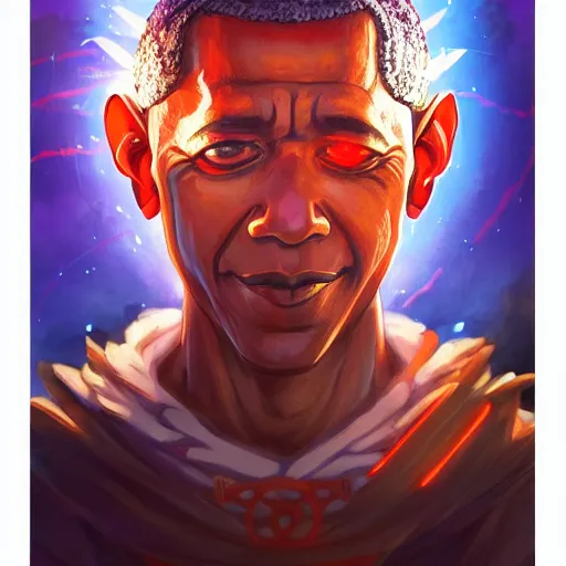 Prompt: anime portrait of Barak obama as a shaman yedi using dark force to eliminate trump as an anime antagonist by Stanley Artgerm Lau, WLOP, Rossdraws, James Jean, Andrei Riabovitchev, Marc Simonetti, and Sakimichan, trending on artstation