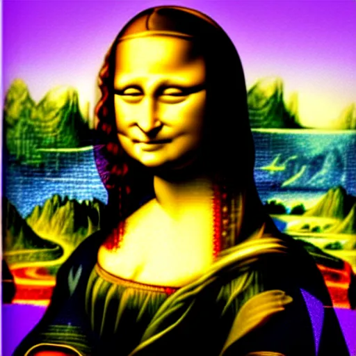 Image similar to mona lisa by lisa frank and jim lee