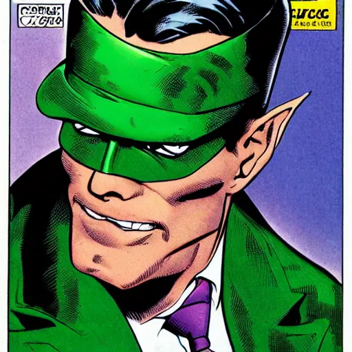 Image similar to the riddler on the cover of a comic book