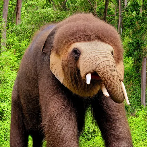 Prompt: a giant ground sloth elephant hd nature photograph
