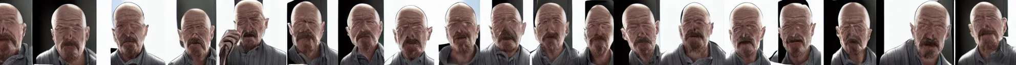 Prompt: 8 progressing frames from a video of walter white throwing a phone