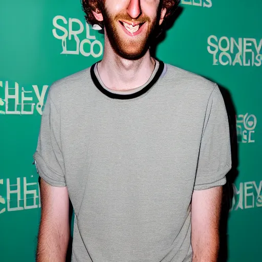 Prompt: thomas middleditch blonde hair smoking weed