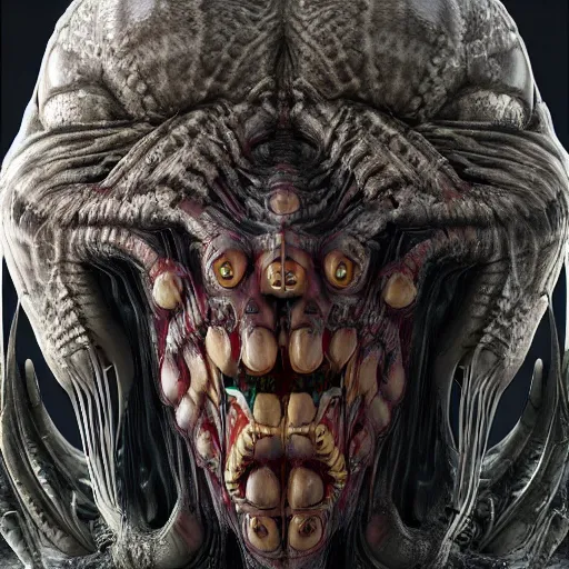 Image similar to giger fractal spider joker alien, digital art, trending in artstation, cinematic lighting, studio quality, smooth render, unreal engine 5 rendered, octane rendered, art style by klimt and nixeu and ian sprigger and wlop and krenz cushart.