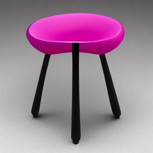 Prompt: the dragonfruit stool by tadao ando