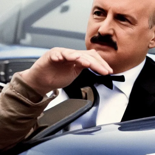 Image similar to Alexander Lukashenko in Drive, cinematic still