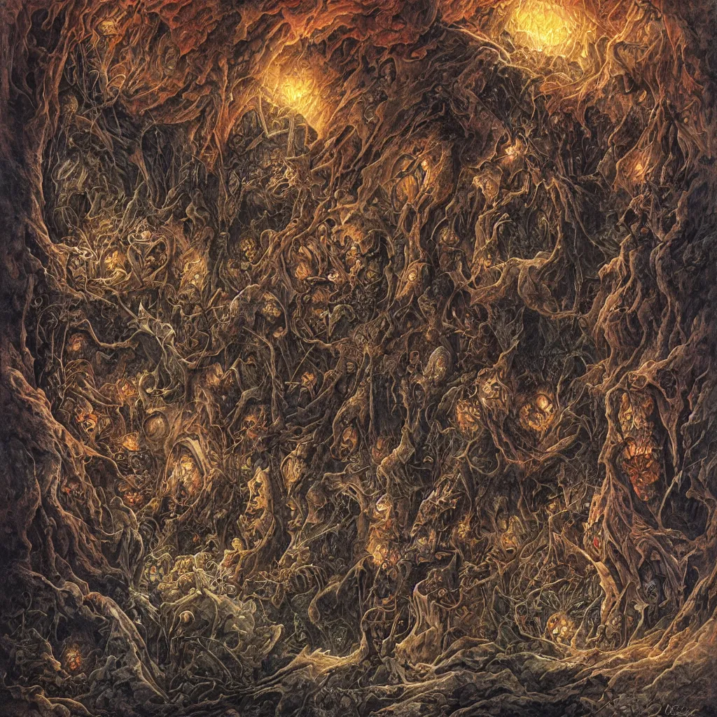 Image similar to the chamber of whispering eyes, dan seagrave art