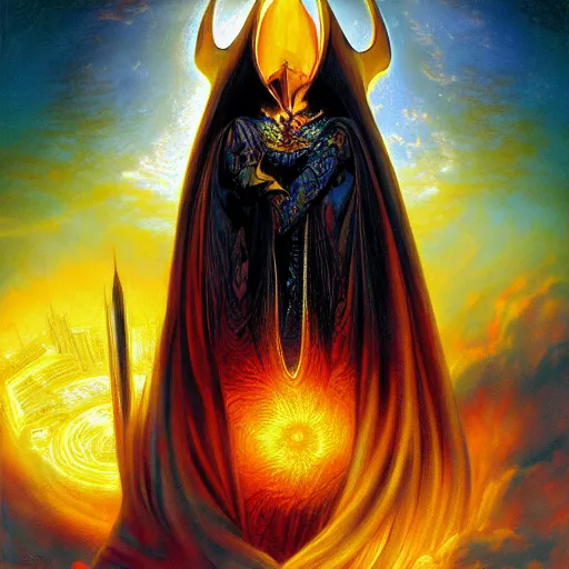 Prompt: eye of Sauron by Mark Brooks, Donato Giancola, Victor Nizovtsev, Scarlett Hooft, Graafland, Chris Moore