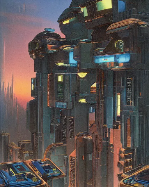 Image similar to cyberpunk mansion by ralph mcquarrie and frank lloyd frank lloyd and bruce pennington and ted nasmith