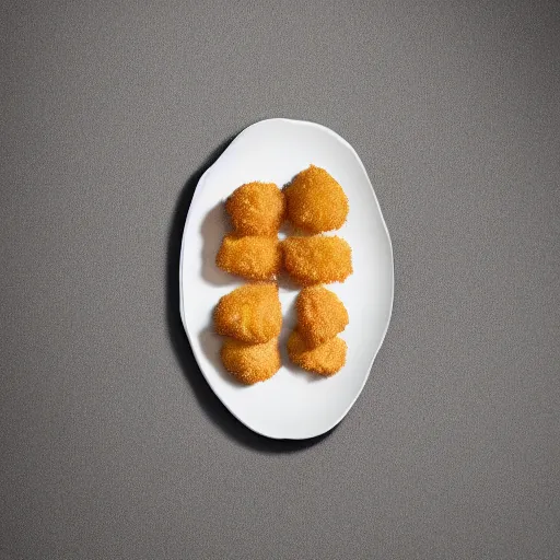 Prompt: the perfect chicken nugget, highly detailed, studio lighting, advertisement, 4 k