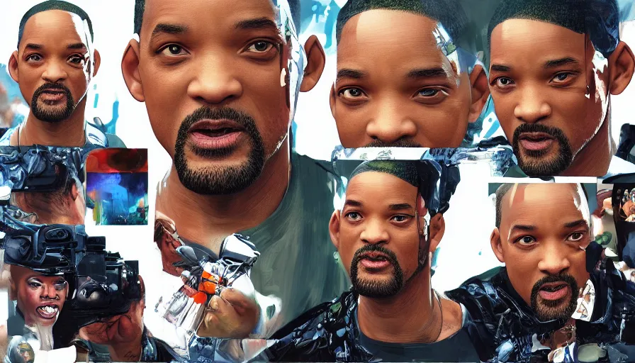 Image similar to will smith paint by various artists, hyperdetailed, artstation, cgsociety, 8 k