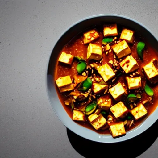 Image similar to mapo tofu as cartoon, hyperpop aesthetics on the background, minimal, sweet color scheme, as an adventure time cartoon