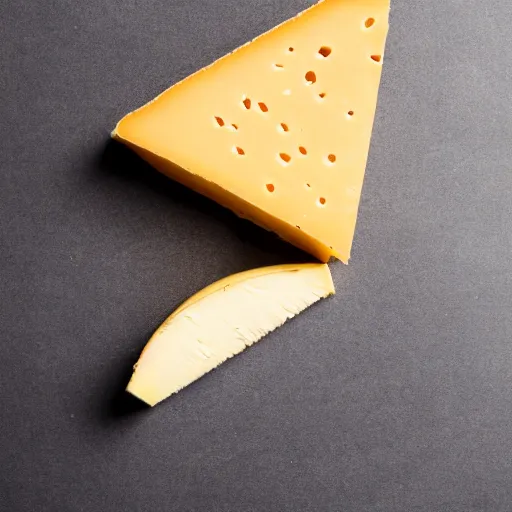Image similar to a wedge of cheese with a green participation badge hanging from the side, stock art, 8K