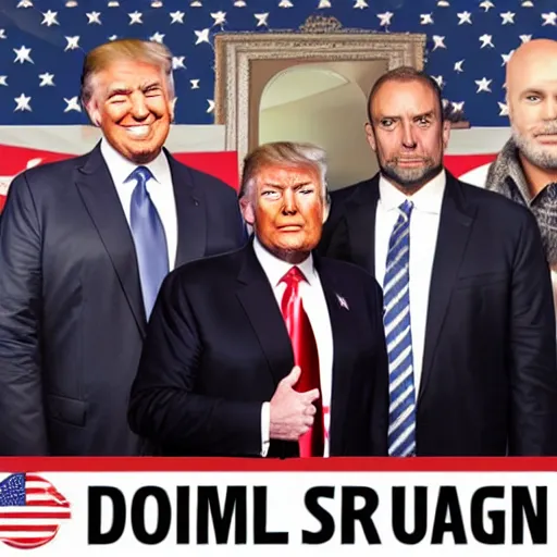 Prompt: donald trump as a guest on the rogan show