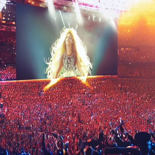 Image similar to Beyonce giving a concert, EOS 5D, ISO100, f/8, 1/125, 84mm, RAW Dual Pixel, Dolby Vision, HDR, TMZ, Featured