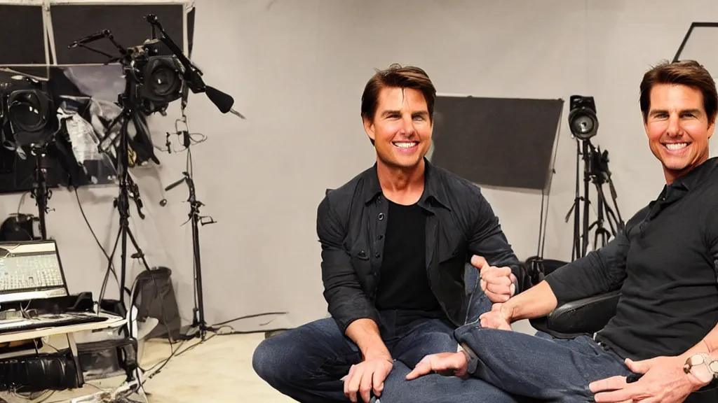 Image similar to A studio photo of Tom Cruise