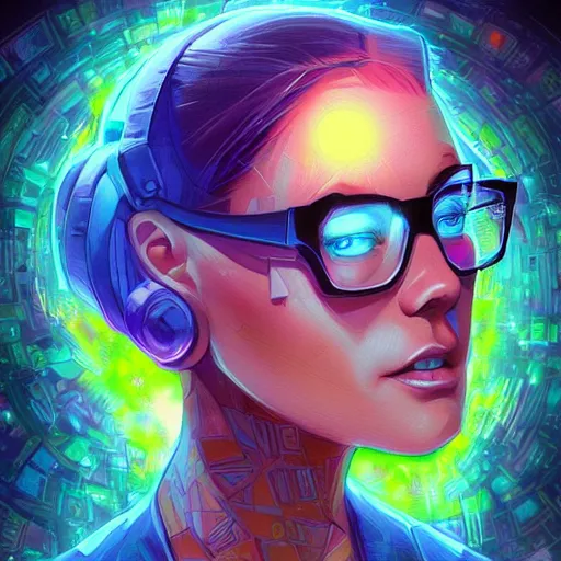 Image similar to skill magic geek inside matrix deepdream radiating a glowing aura stuff loot legends stylized digital illustration video game icon artstation lois van baarle, ilya kuvshinov, rossdraws,