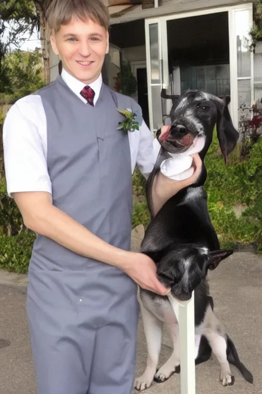 Image similar to waiter dog
